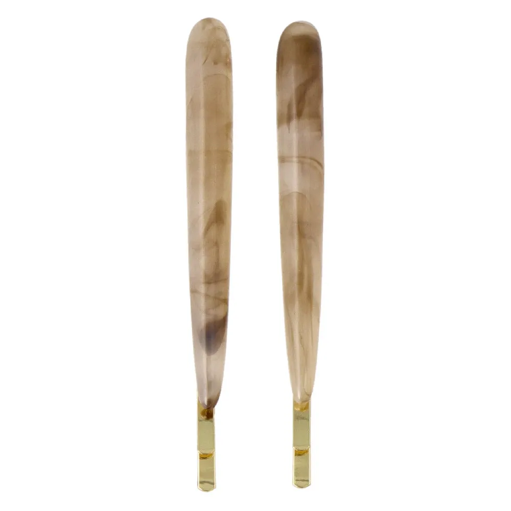 Marble Resin Bobby Pin Set