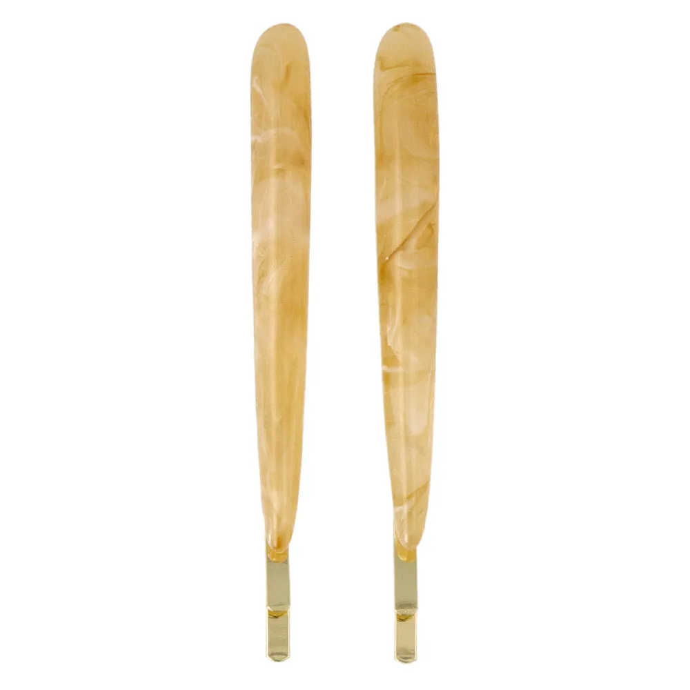 Marble Resin Bobby Pin Set