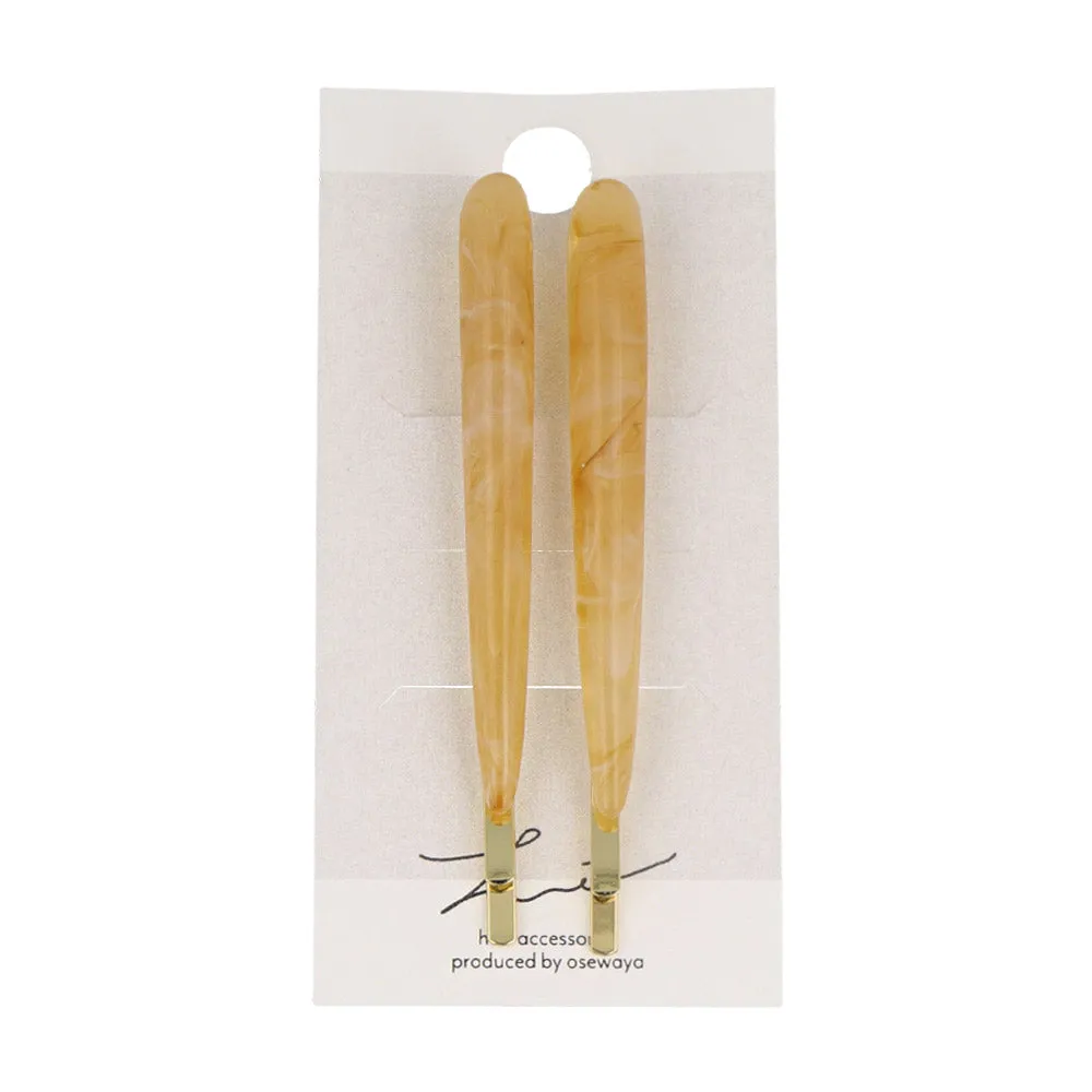 Marble Resin Bobby Pin Set