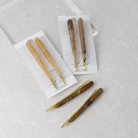 Marble Resin Bobby Pin Set