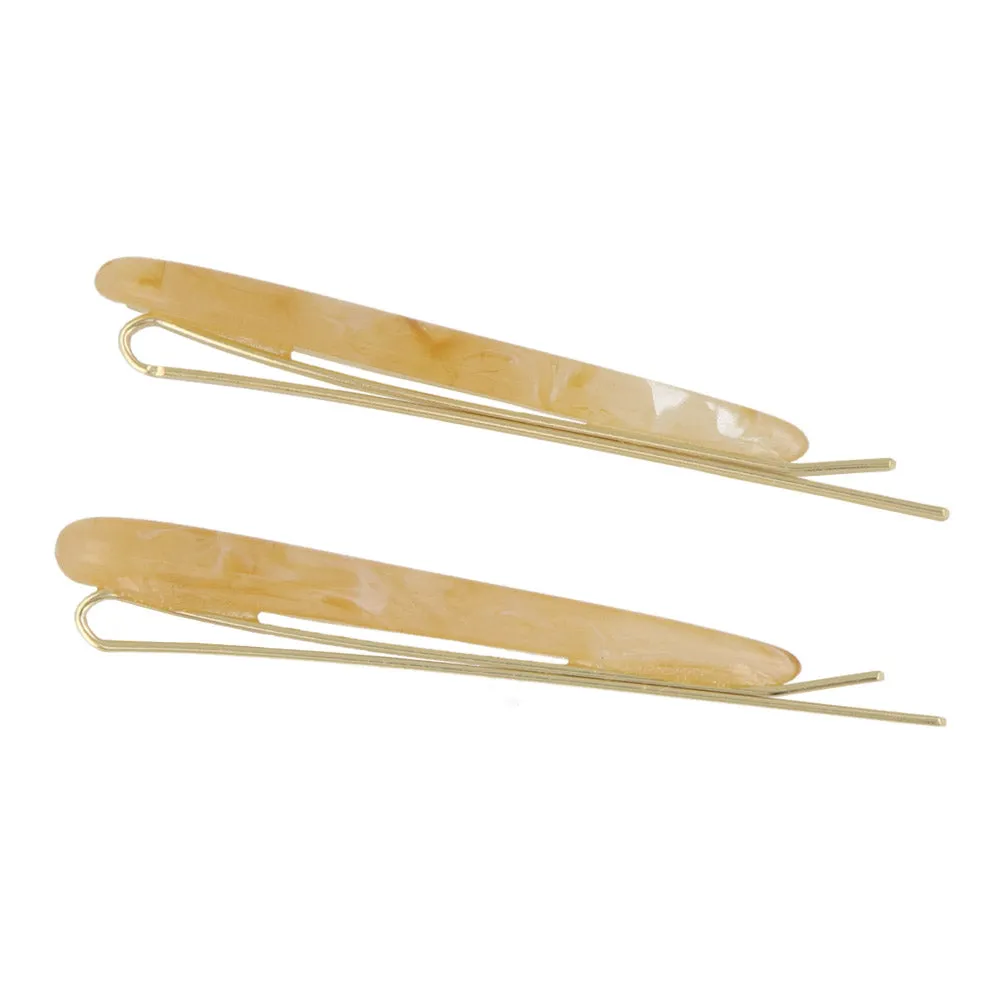Marble Resin Bobby Pin Set