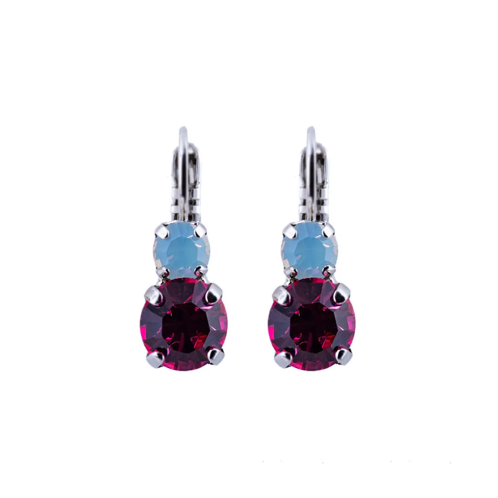 Medium Double Stone Leverback Earrings in "Banana Split" *Preorder*