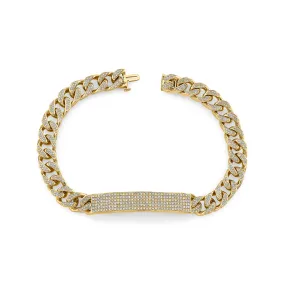 MEN'S DIAMOND PAVE ID BRACELET