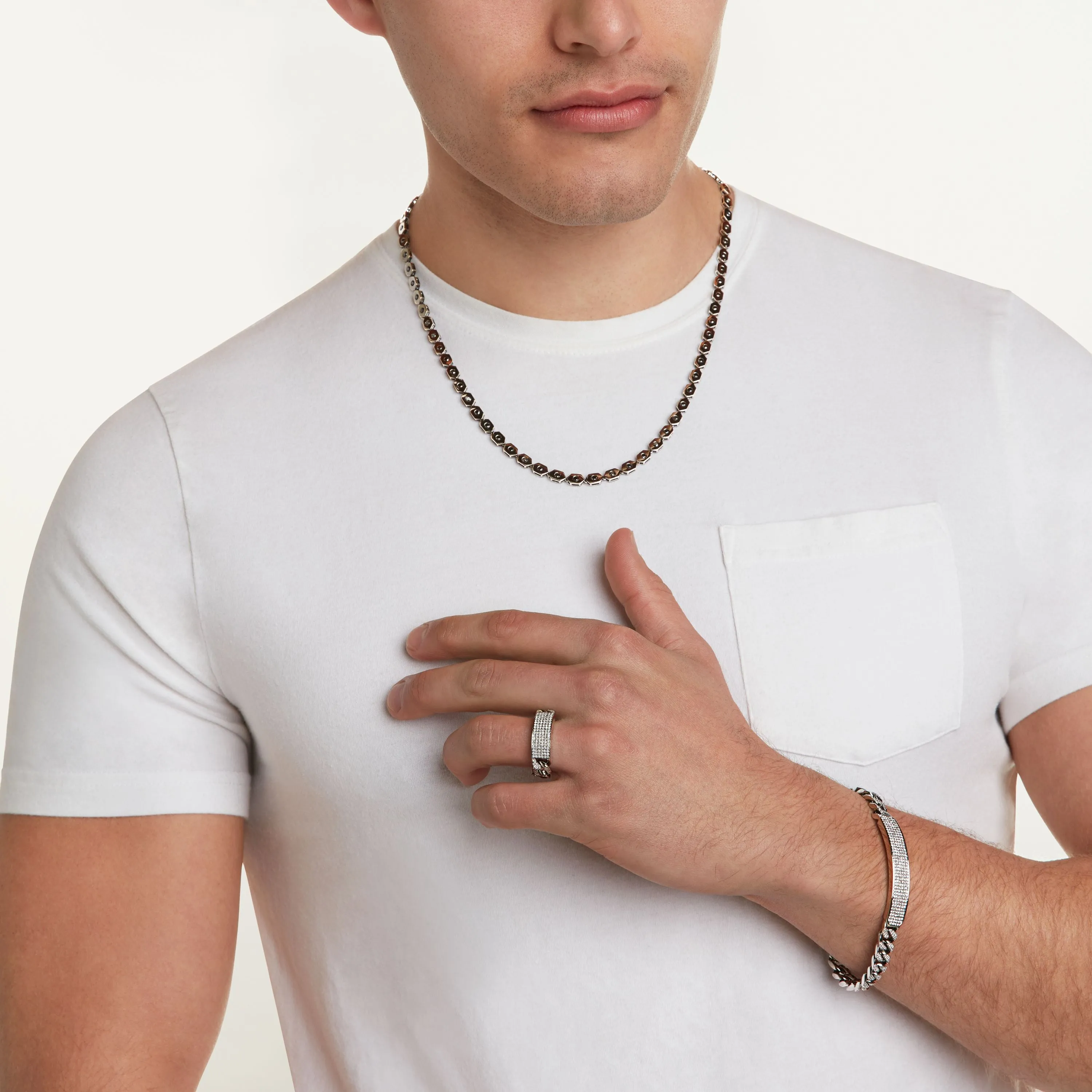 MEN'S DIAMOND PAVE ID BRACELET