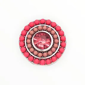 Metal Hairpin click / chunk button 01-roze
