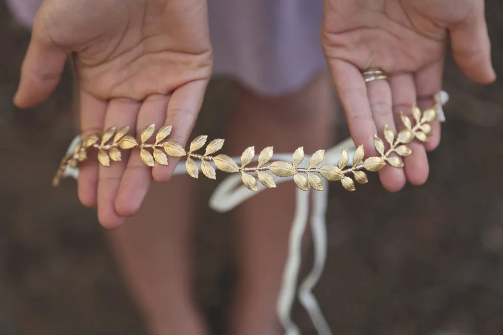 Metal Leaves Bridal Crown