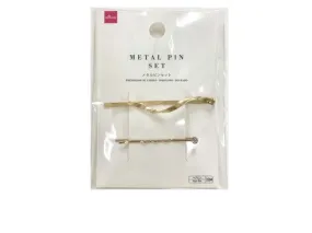 Metal Pin Set - Wave Gold Color -