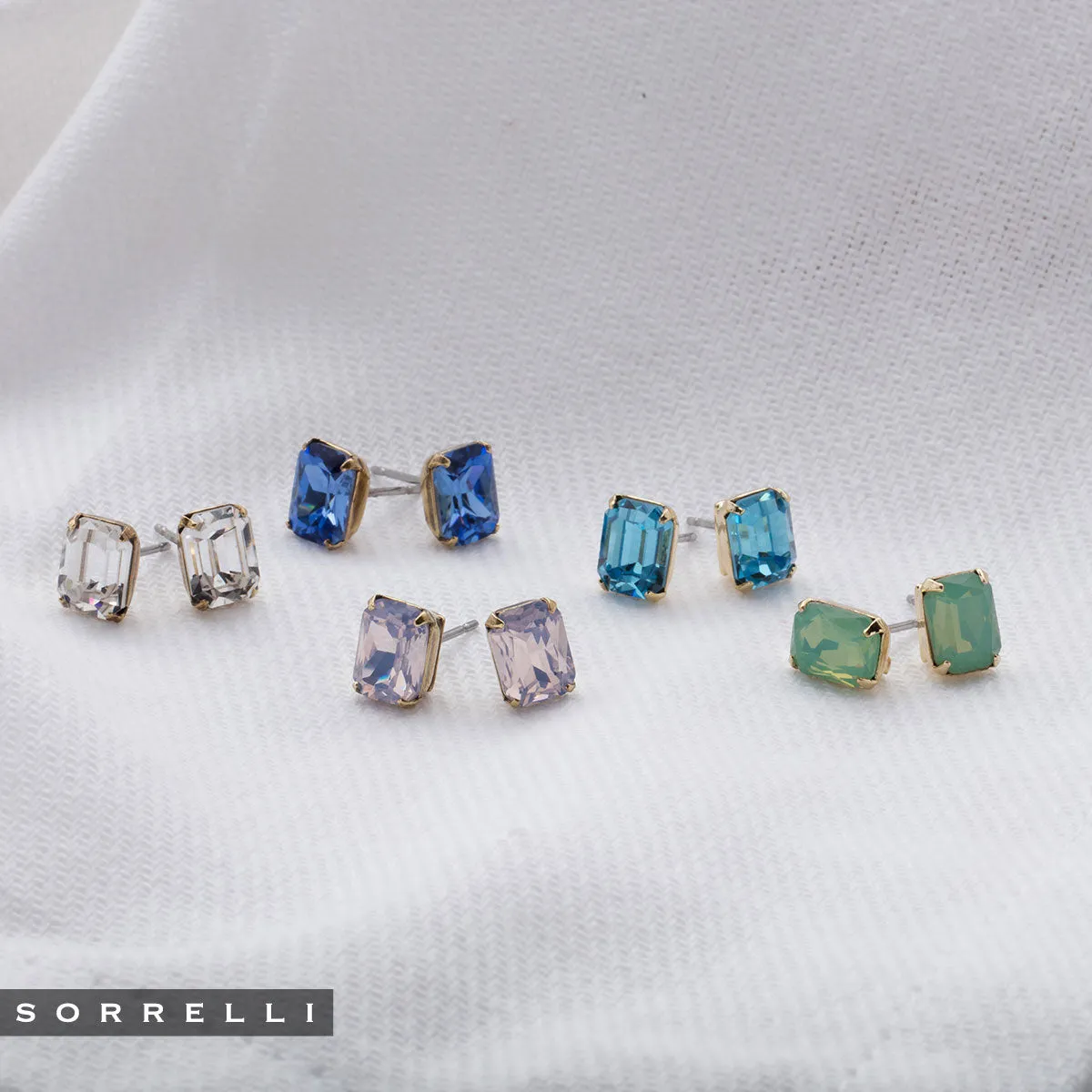 Mini Emerald Cut Stud Earrings - EBY42BGPAC