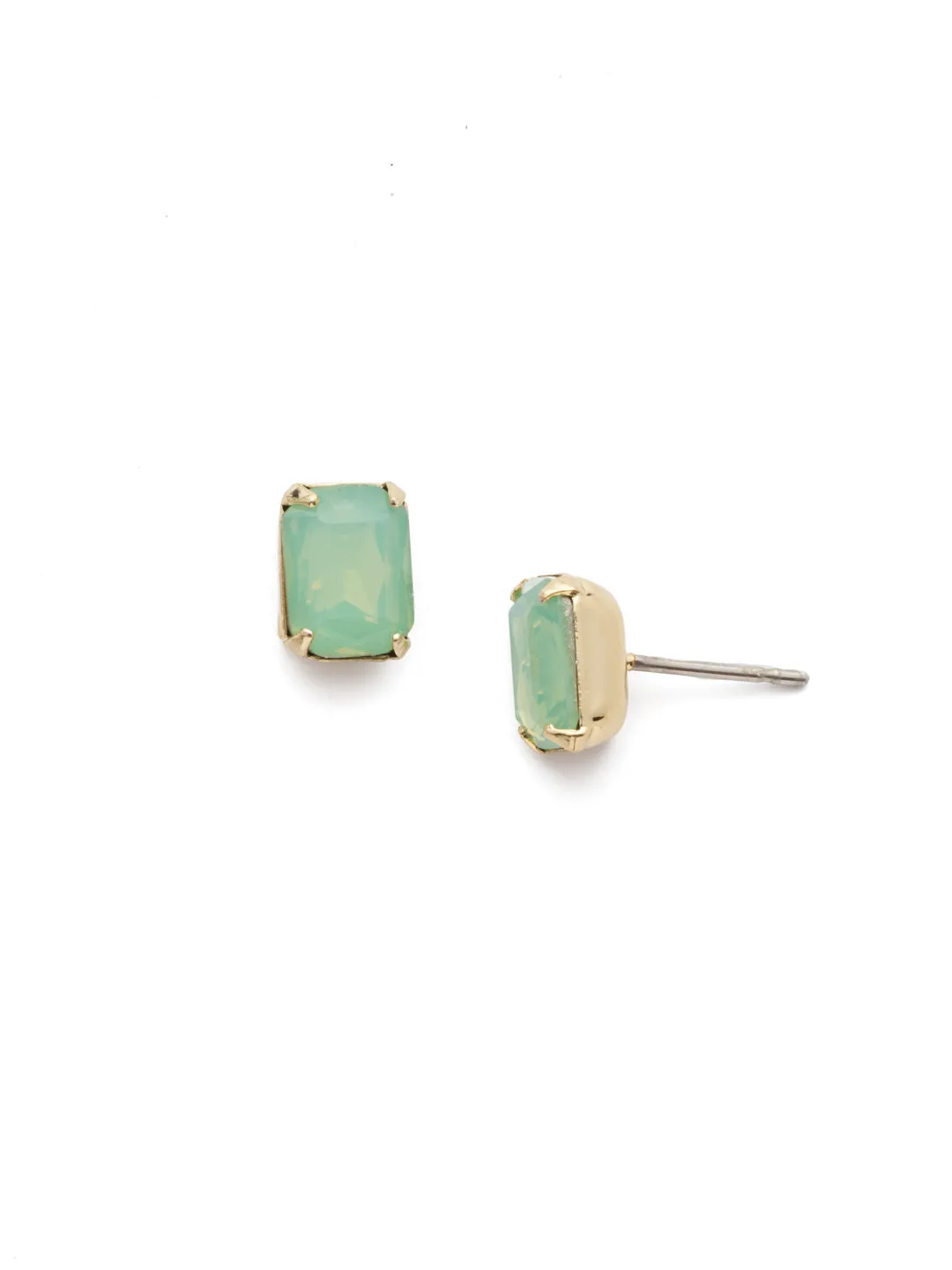 Mini Emerald Cut Stud Earrings - EBY42BGPAC