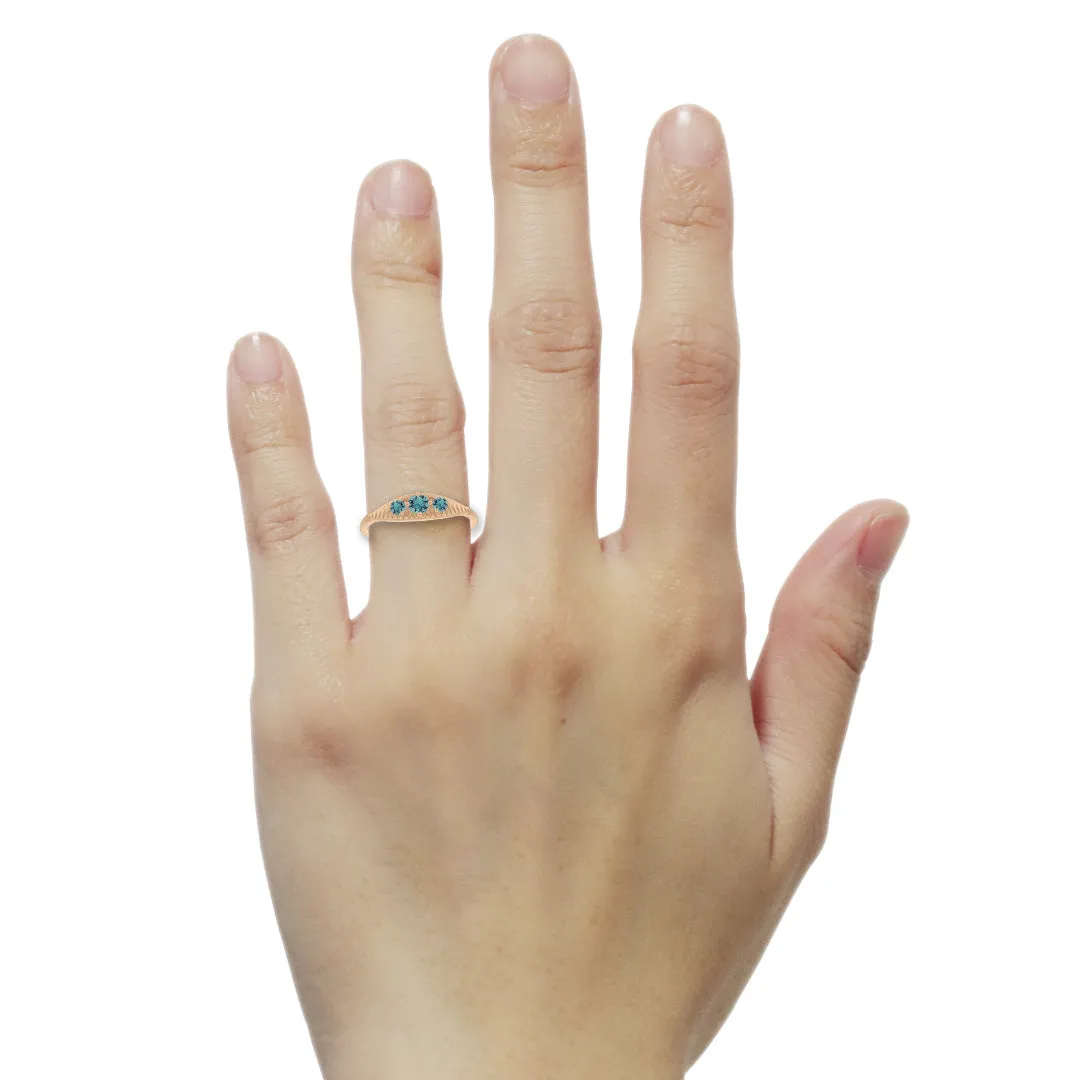 Mojave Ring, Teal Sapphire