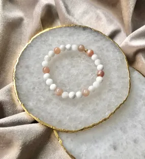 Moonstone & Sunstone Bracelet