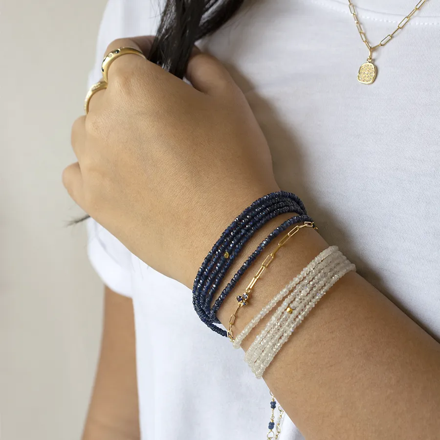 Moonstone Wrap Bracelet - Necklace