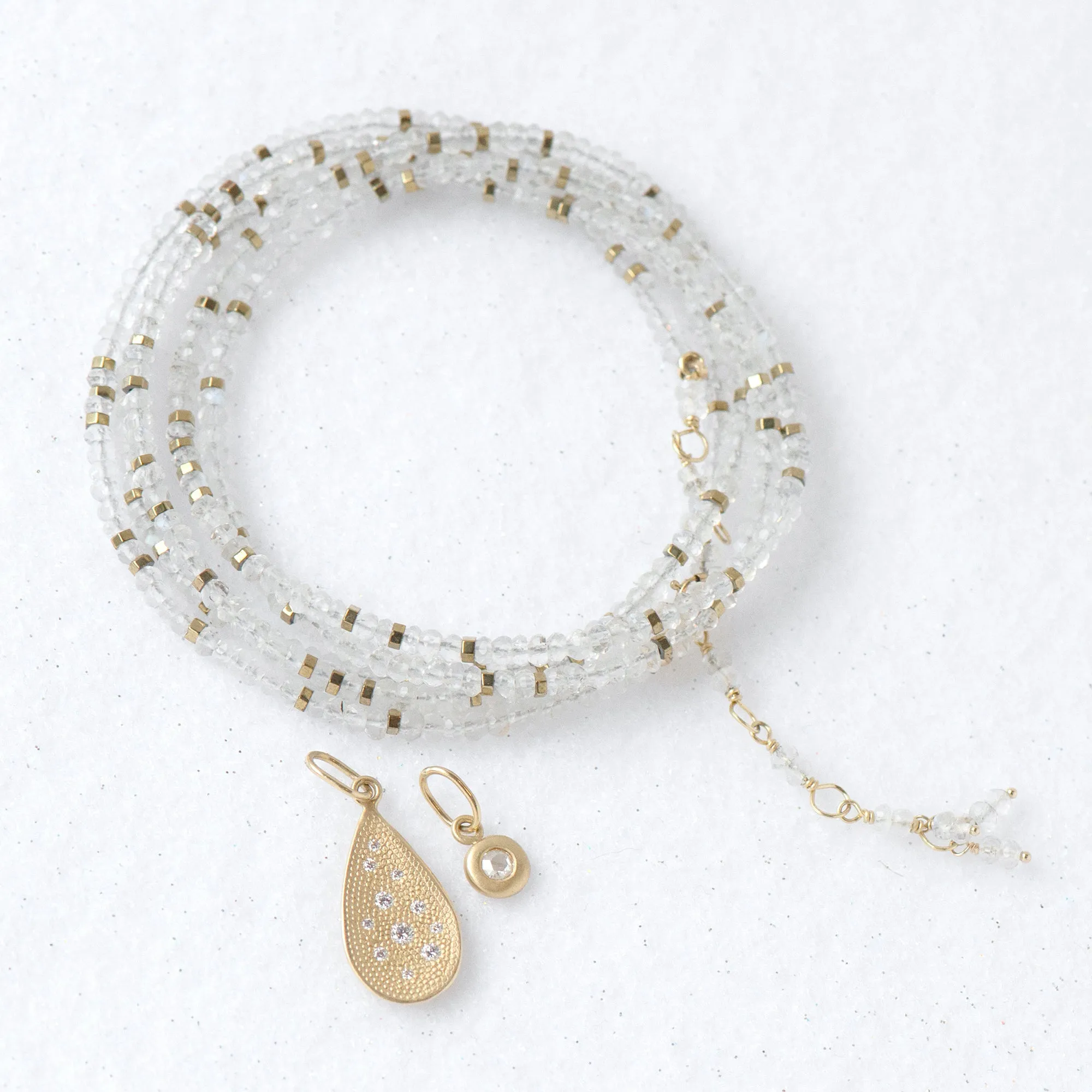 Moonstone Wrap Bracelet - Necklace
