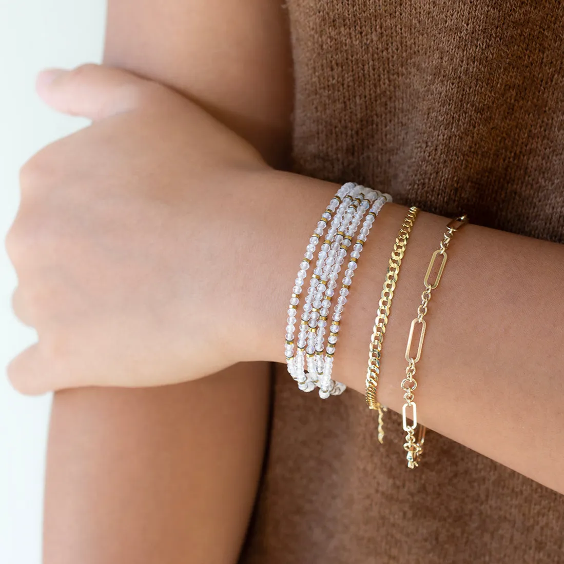 Moonstone Wrap Bracelet - Necklace