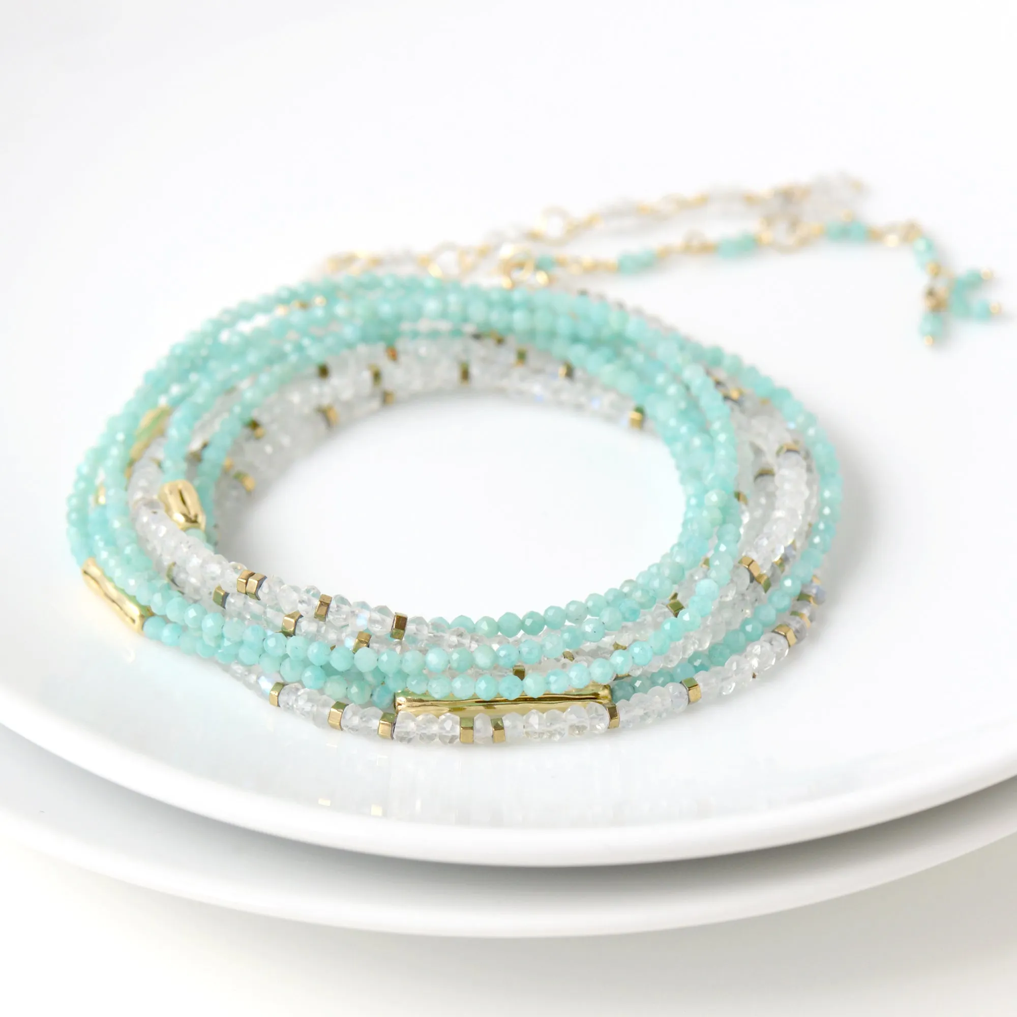 Moonstone Wrap Bracelet - Necklace