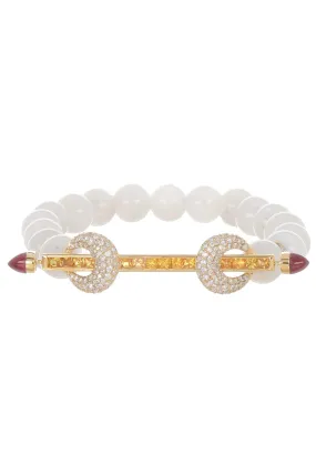 Moonstone Yellow Sapphire Chakra Bracelet
