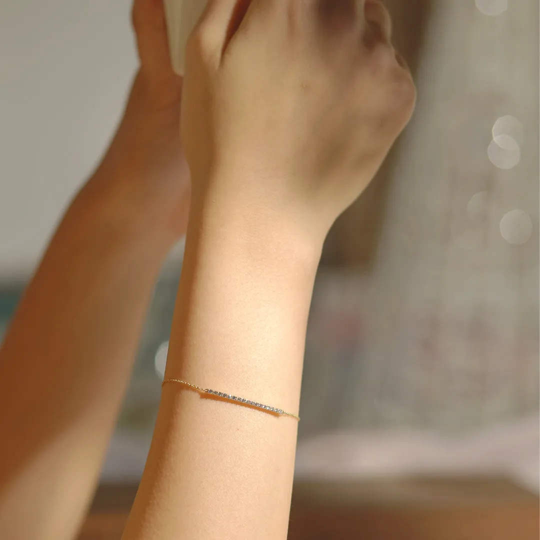 mori - 14K Yellow Gold Diamond Bracelet