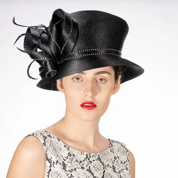 Mushroom Crown Satin Ribbon Hat: Gold
