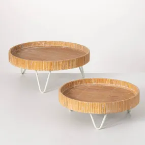 Neutral Wooden Riser Set Of 2