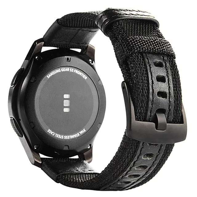 Nylon and Leather Watch Straps Compatible with Huawei Watch Fit