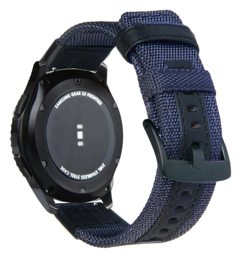 Nylon and Leather Watch Straps Compatible with OnePlus Watch