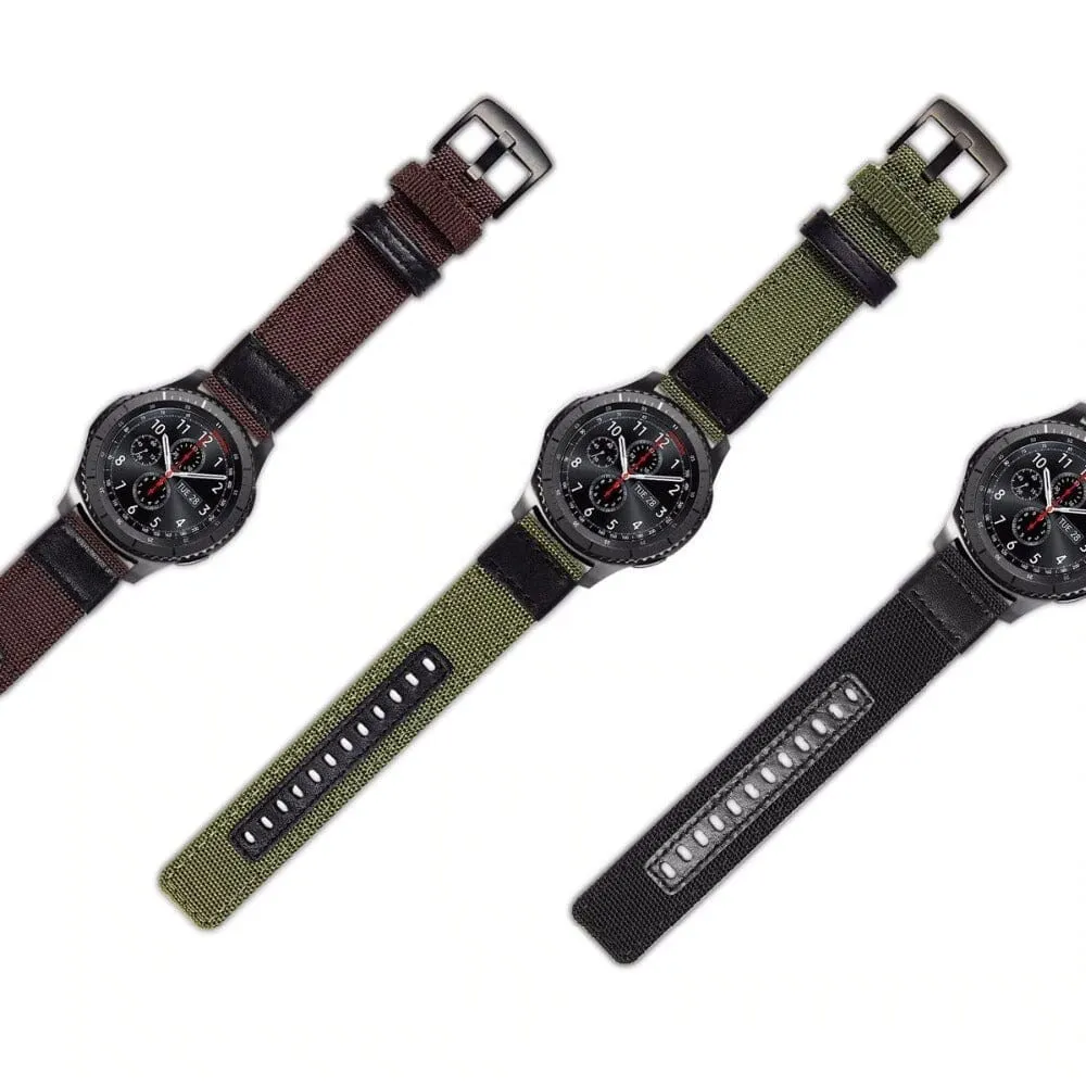 Nylon and Leather Watch Straps Compatible with OnePlus Watch