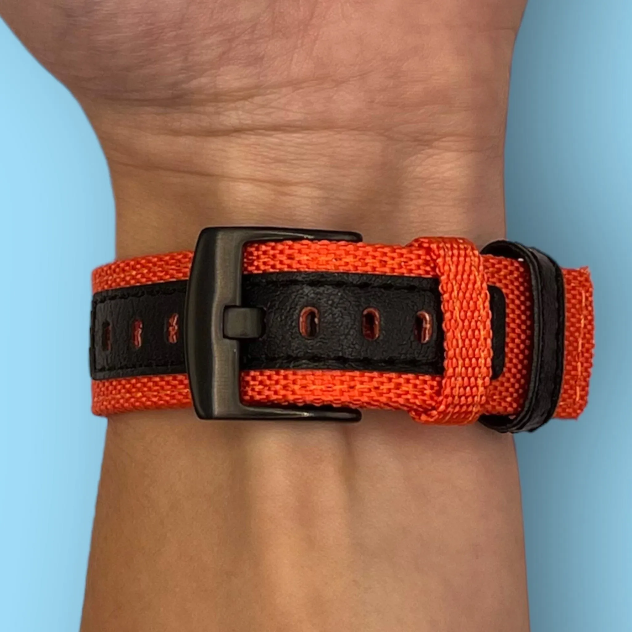Nylon and Leather Watch Straps Compatible with OnePlus Watch