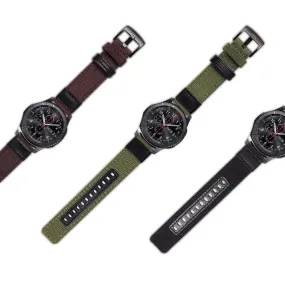 Nylon and Leather Watch Straps Compatible with OnePlus Watch