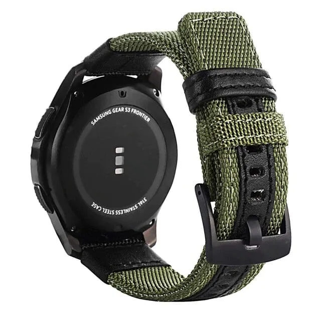 Nylon and Leather Watch Straps Compatible with OnePlus Watch