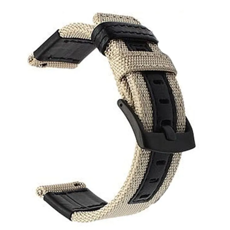 Nylon and Leather Watch Straps Compatible with OnePlus Watch