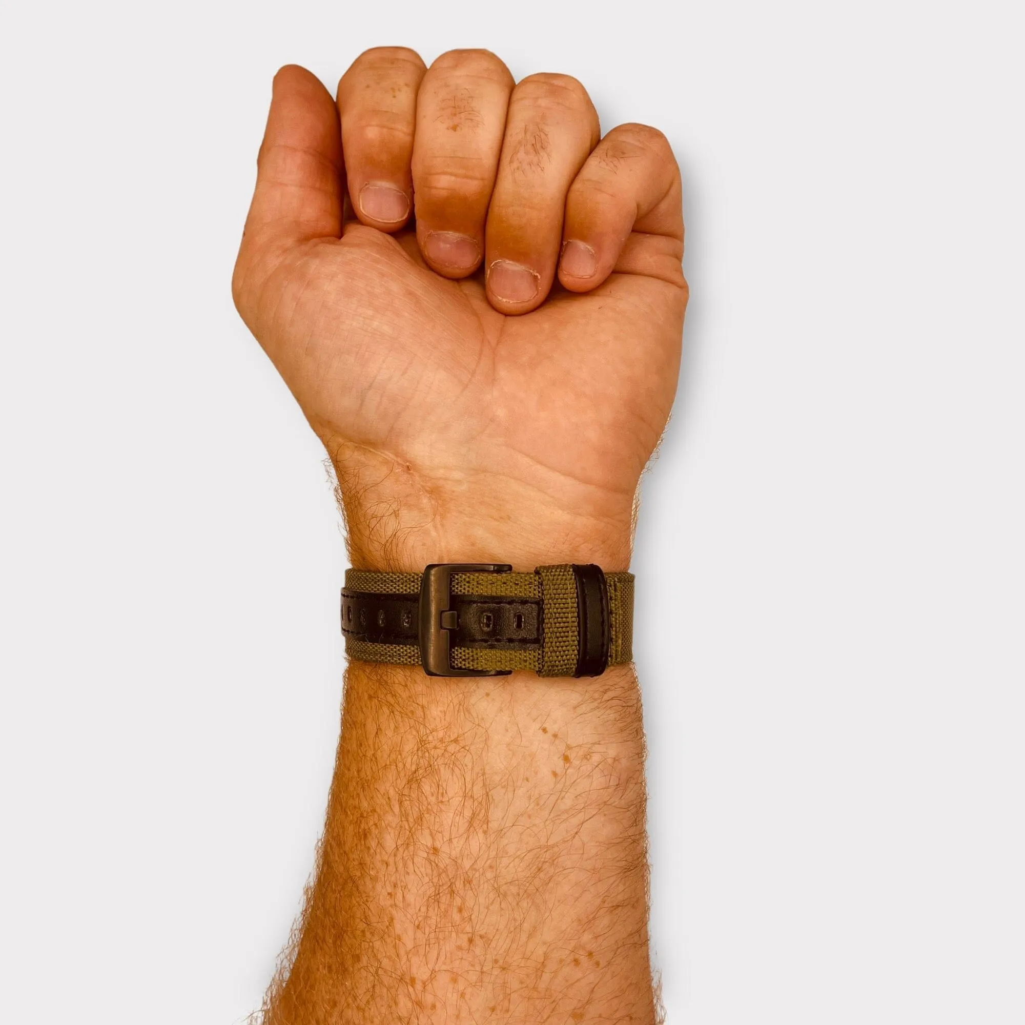 Nylon and Leather Watch Straps Compatible with OnePlus Watch