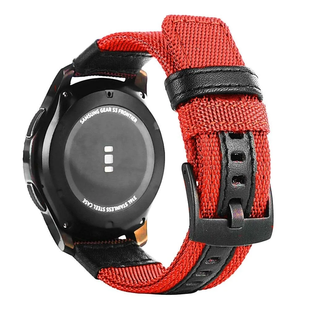 Nylon and Leather Watch Straps Compatible with OnePlus Watch
