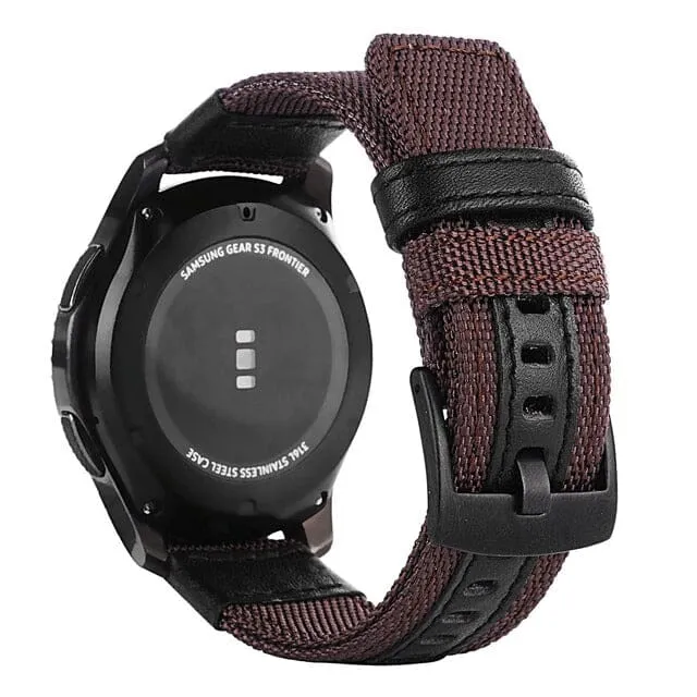 Nylon and Leather Watch Straps Compatible with OnePlus Watch