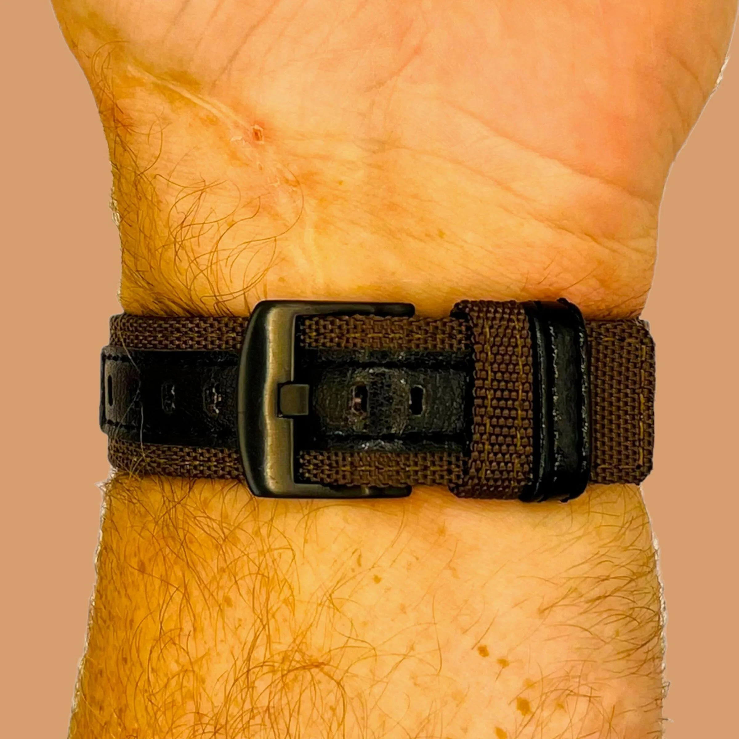 Nylon and Leather Watch Straps Compatible with OnePlus Watch