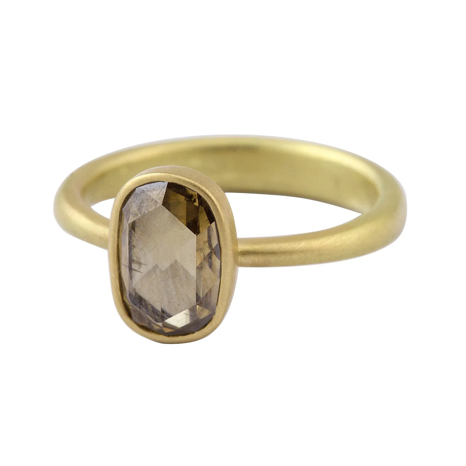 Oblong Champagne Diamond Ring