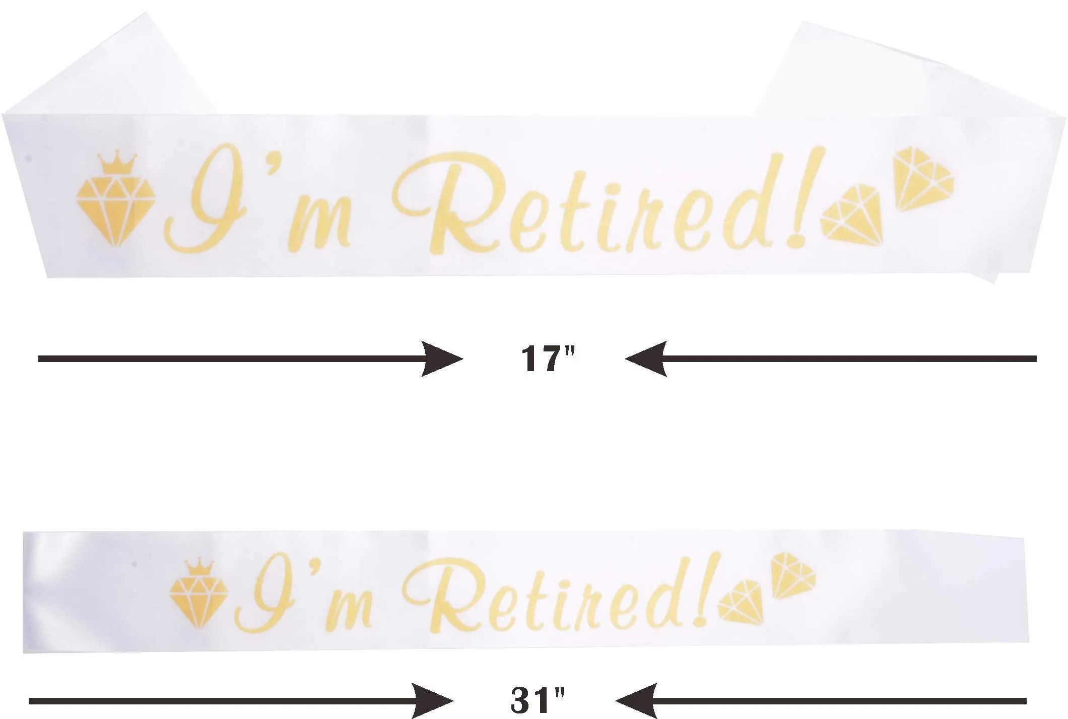 Officially Retirement Party Supplies, Retired Tiara/Crown, I'm Retired Sash, Officially