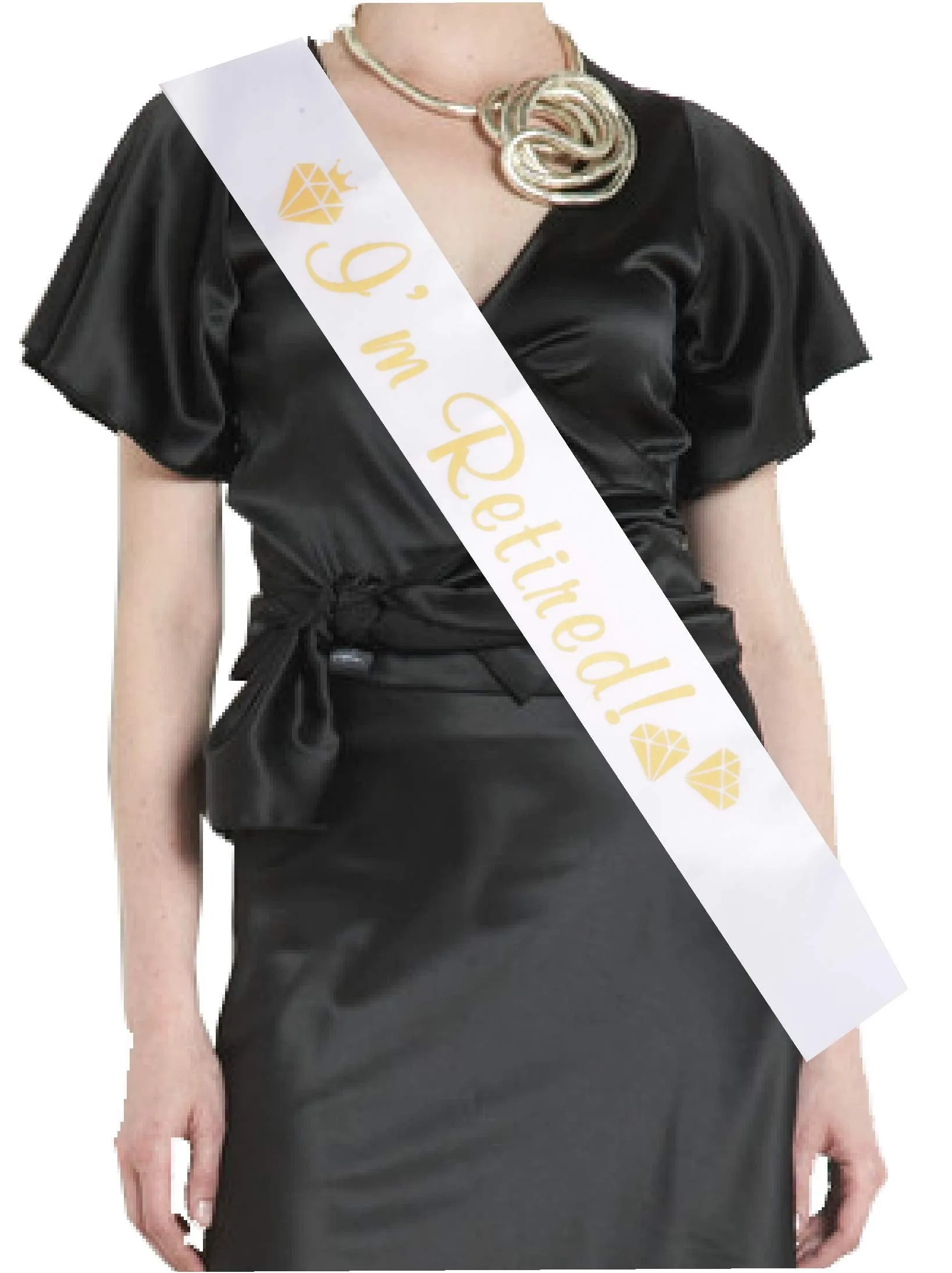 Officially Retirement Party Supplies, Retired Tiara/Crown, I'm Retired Sash, Officially