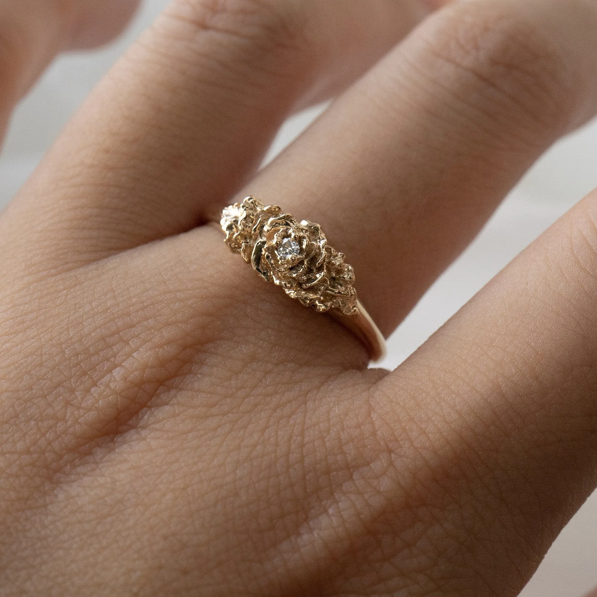 Old Garden Rose Signet Ring