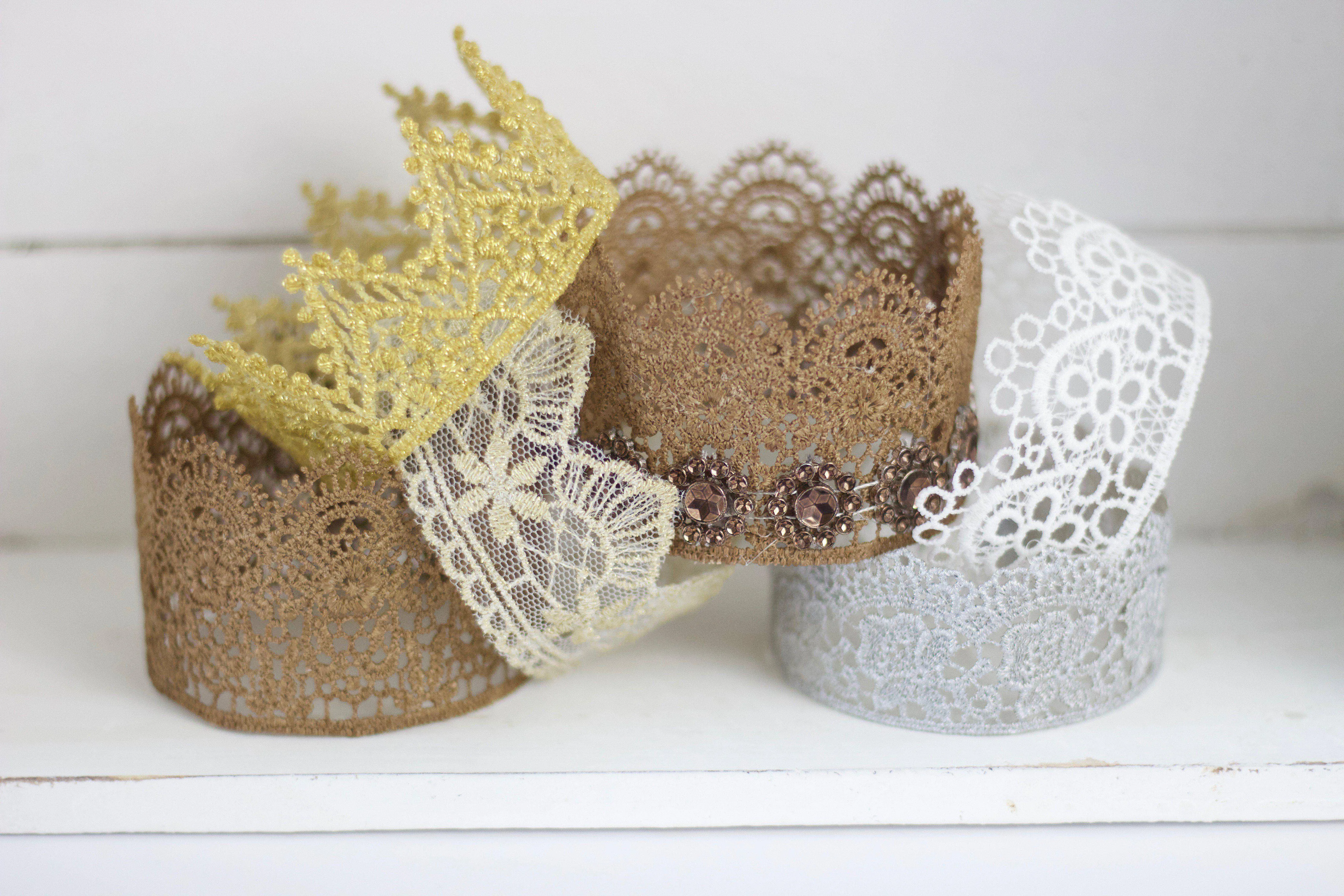 Olivia Newborn Lace Baby Crown