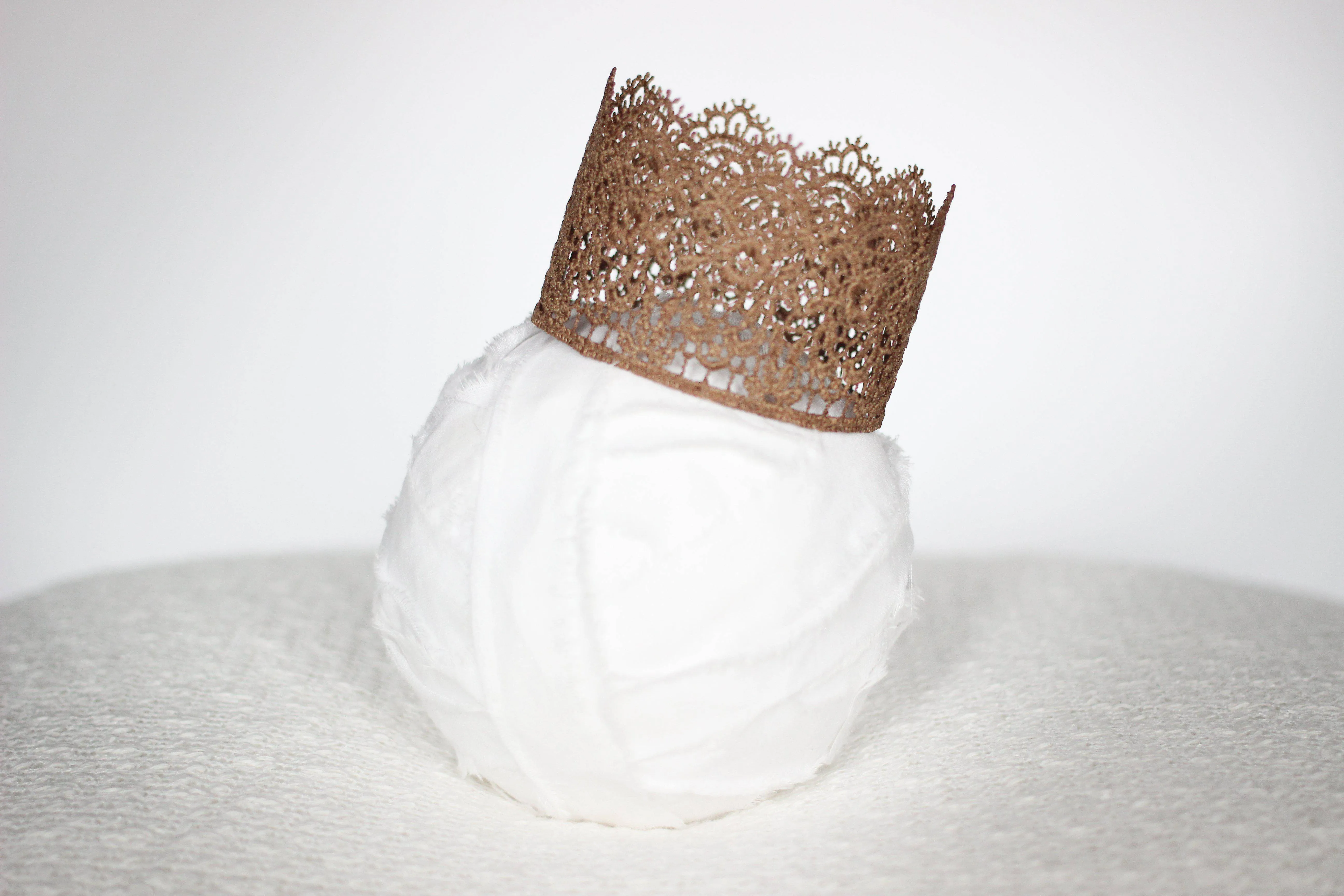 Olivia Newborn Lace Baby Crown