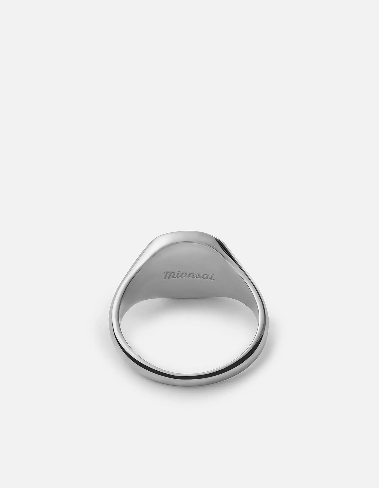 Olympus Signet Ring, Sterling Silver/Black