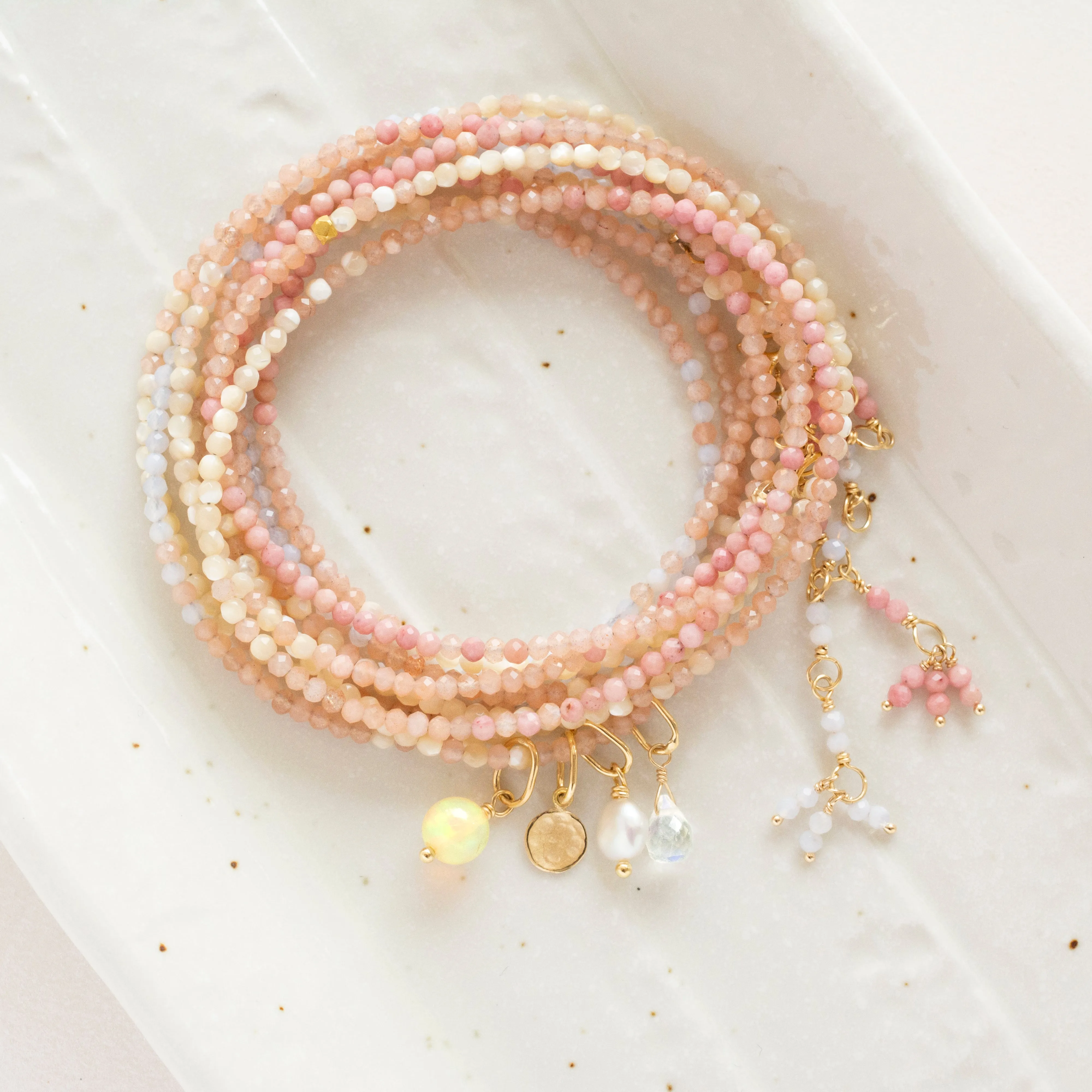 Ombre 'Blush' Wrap Bracelet