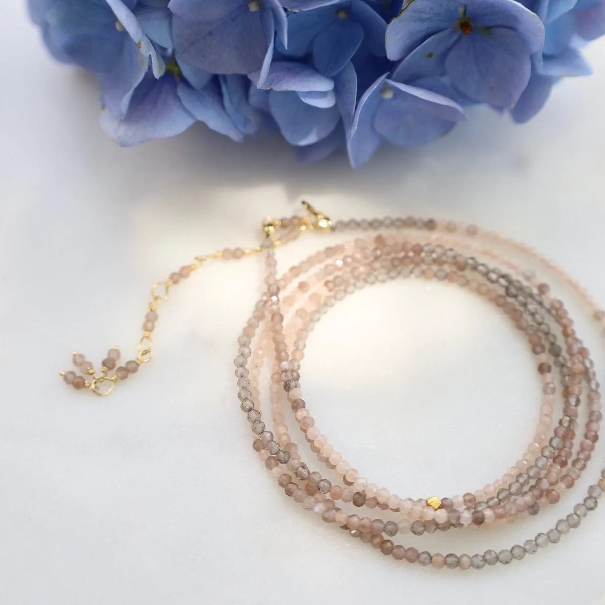 Ombre Mink Wrap Bracelet & Necklace