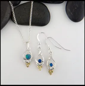 Opal Doublet Set with Trinity Twist