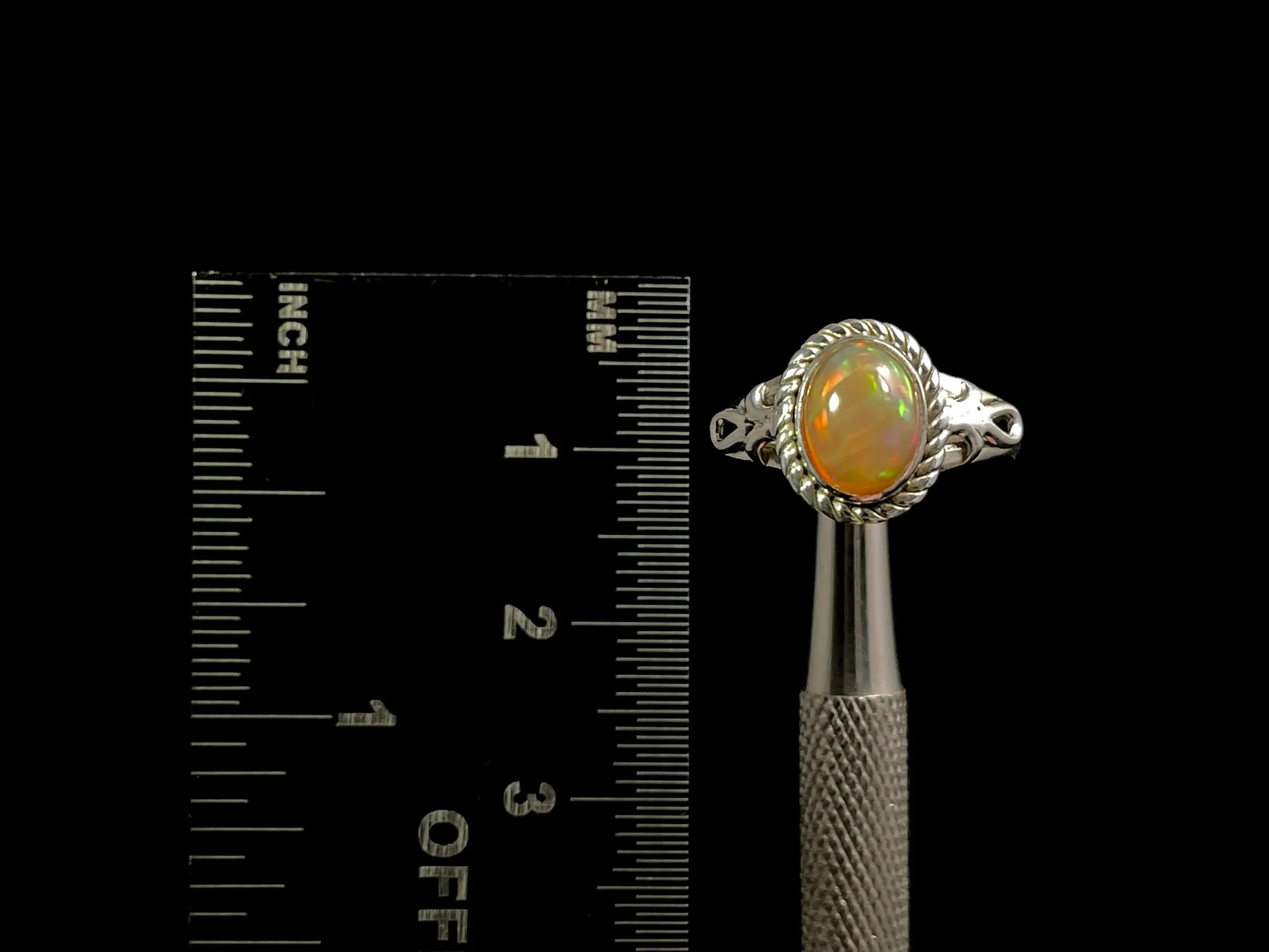OPAL RING - Sterling Silver, Size 7 - Ethiopian Opal Rings for Women, Bridal Jewelry, Welo Opal, 49208