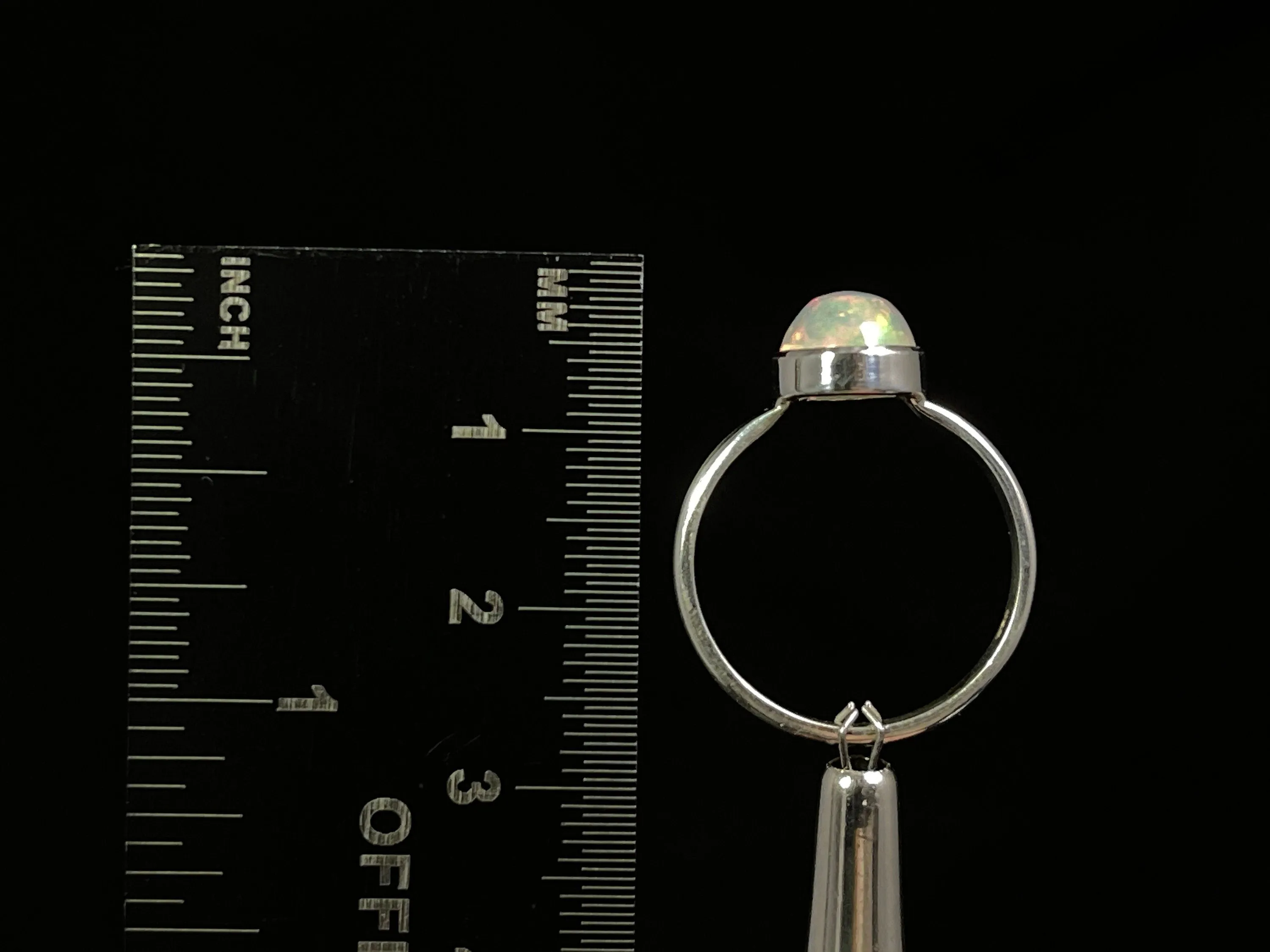 OPAL RING - Sterling Silver, Size 7.5 - Dainty Opal Ring, Opal Jewelry, Welo Opal, 49273