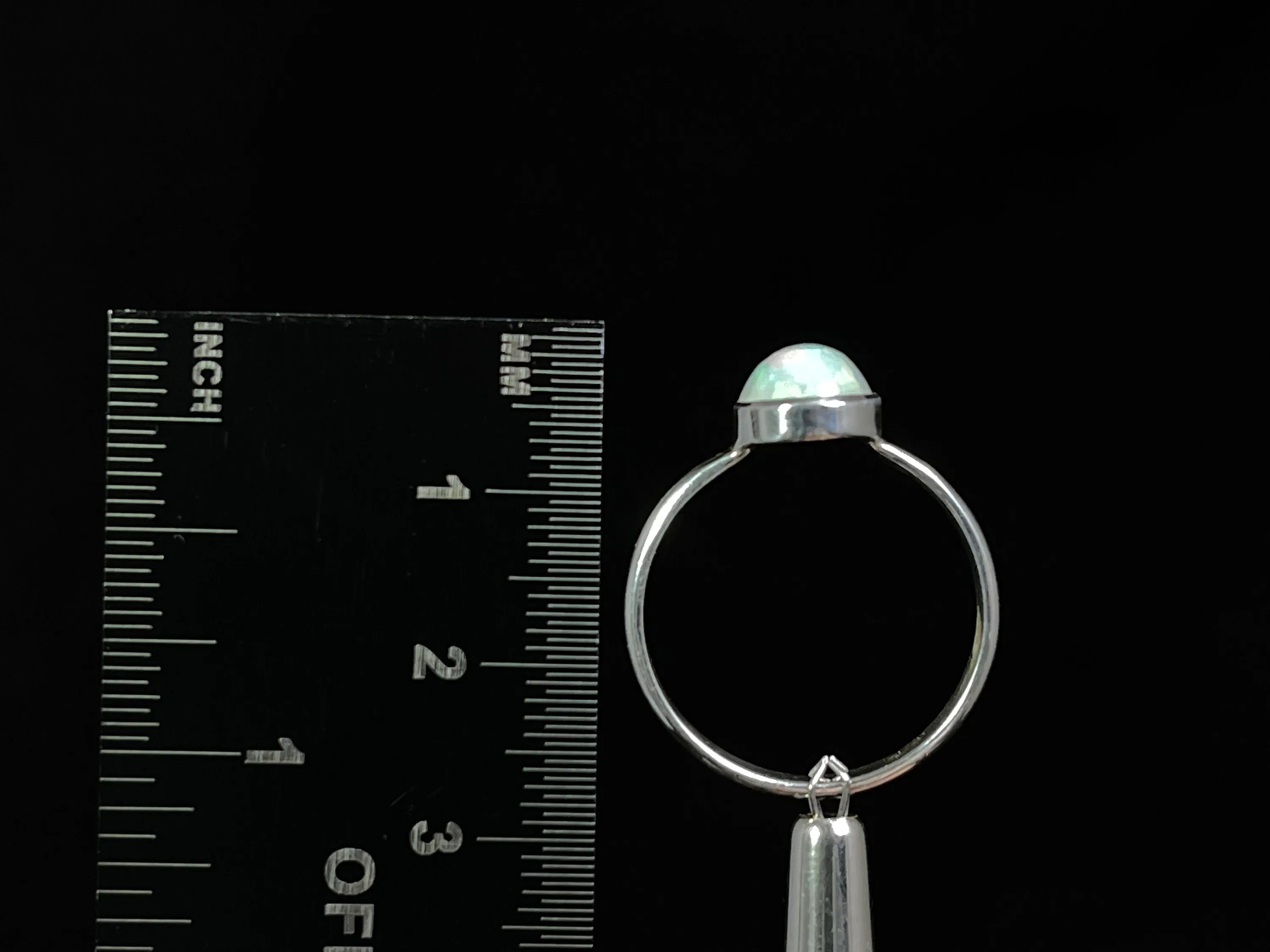 OPAL RING - Sterling Silver, Size 9.5 - Dainty Opal Ring, Opal Jewelry, Welo Opal, 49251