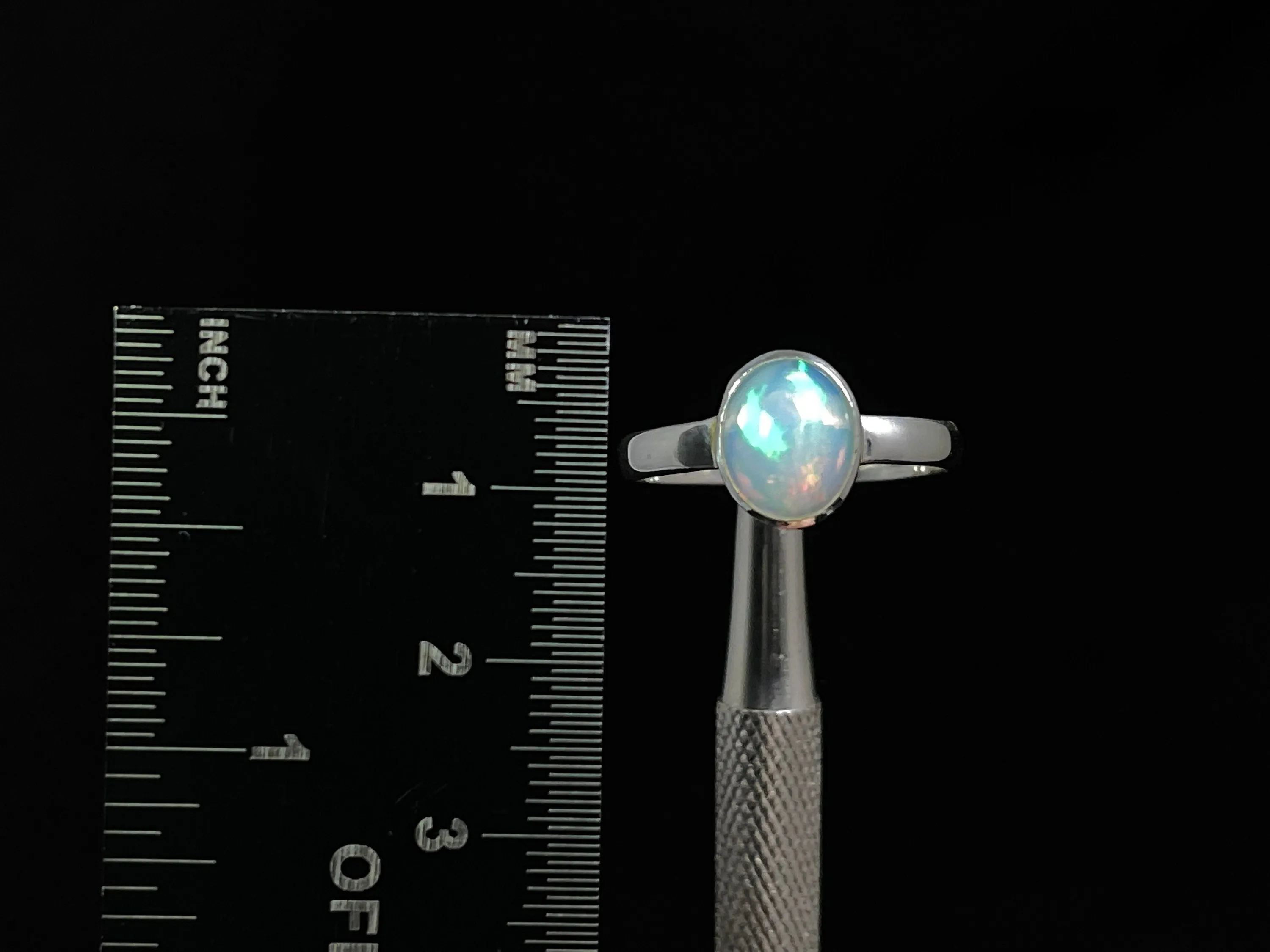 OPAL RING - Sterling Silver, Size 9.5 - Dainty Opal Ring, Opal Jewelry, Welo Opal, 49251