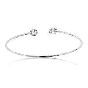 Open Center Diamond Baguette Bracelet
