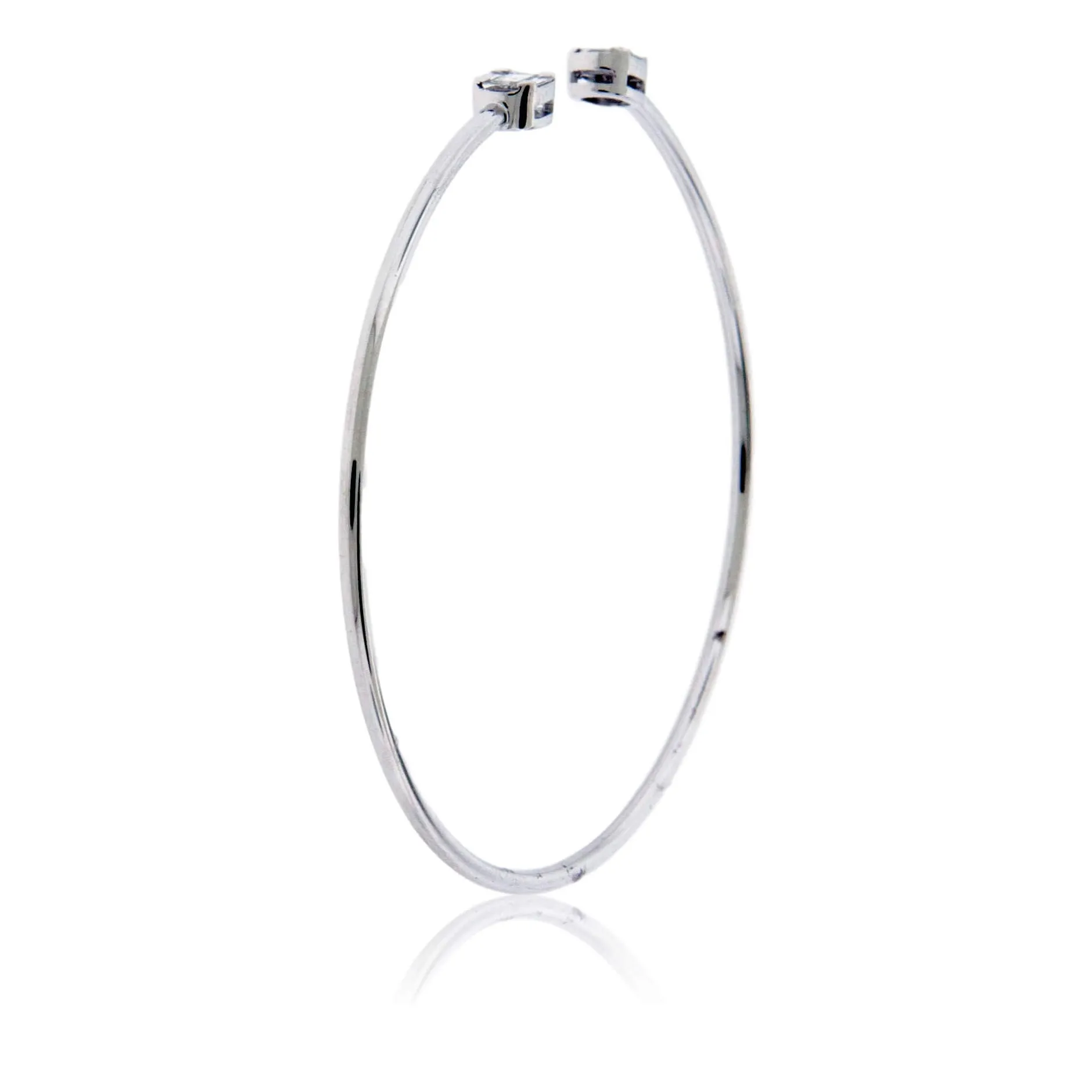 Open Center Diamond Baguette Bracelet